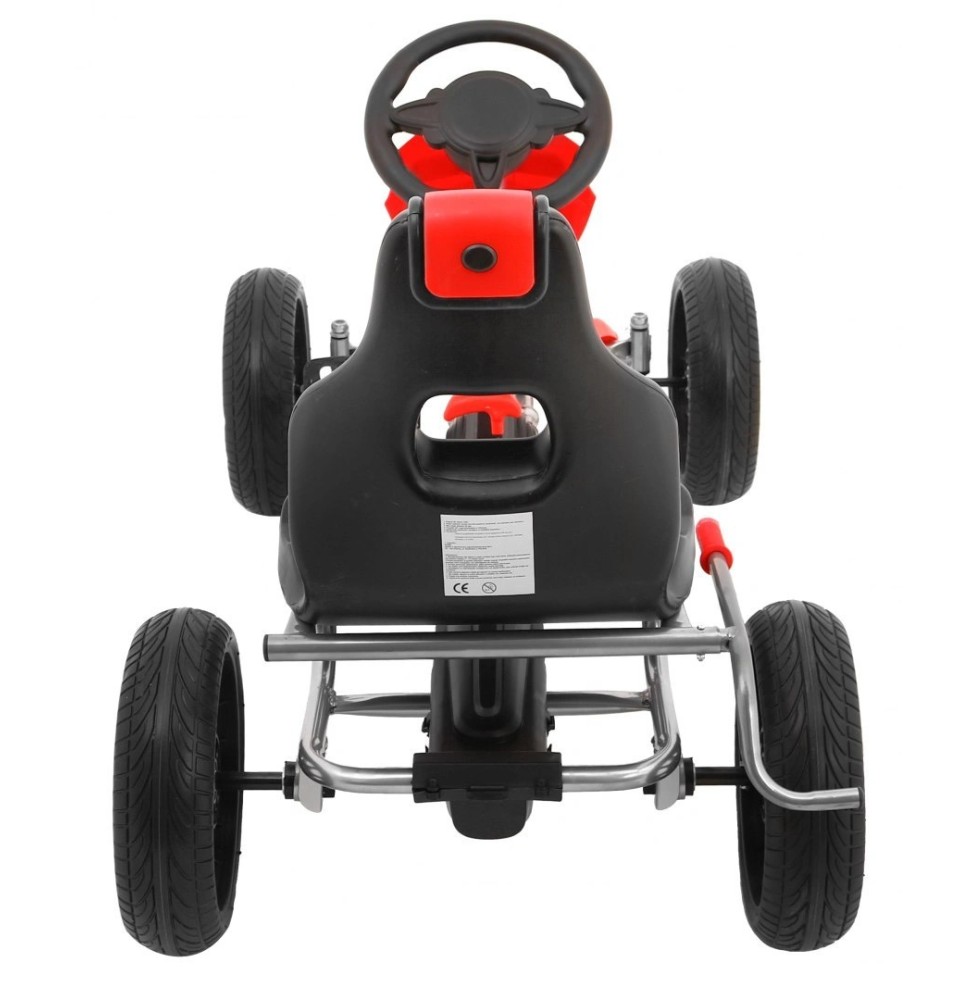 Grand Ride Go-Kart for Kids 3+ Red with EVA Wheels