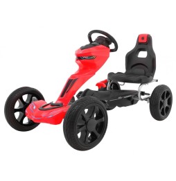 Grand Ride Go-Kart for Kids 3+ Red with EVA Wheels