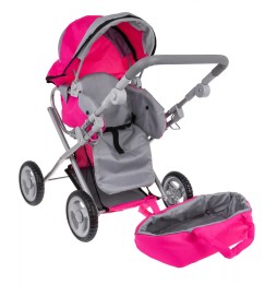 Pink 2-in-1 Stroller with Bassinet for Kids