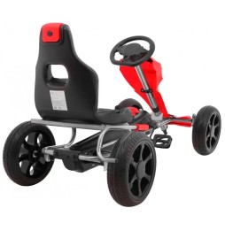 Grand Ride Go-Kart for Kids 3+ Red with EVA Wheels