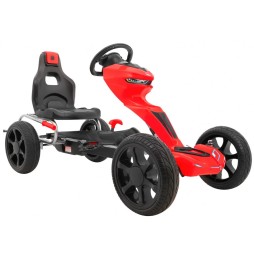 Grand Ride Go-Kart for Kids 3+ Red with EVA Wheels