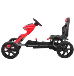 Grand Ride Go-Kart for Kids 3+ Red with EVA Wheels