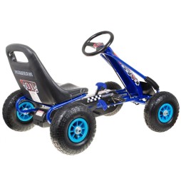 Kids Pedal Go-Kart 3+ Blue with Adjustable Seat