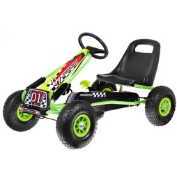 Gokart cu pedale pentru copii 3+ cu roți umflate