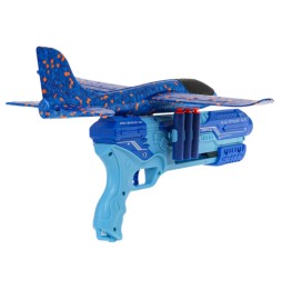 Blue 5-in-1 Airplane Launcher Gun for Kids