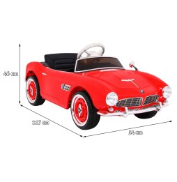 Elektryczne autko BMW 507 Retro dla dzieci z pilotem