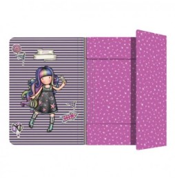 Rubber Band Closure Folder - Up and Away