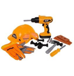 Kids' Tool Set with Helmet - 20 Pieces