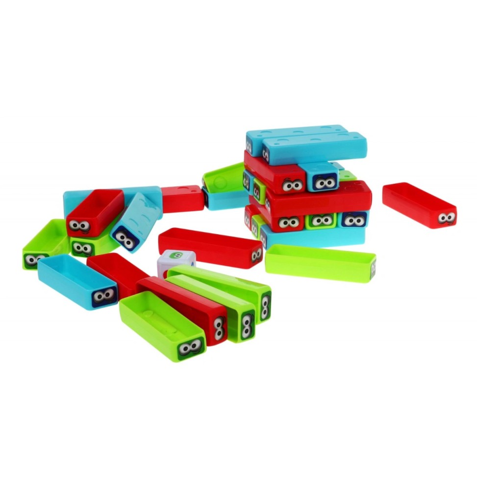 Mini Jenga Game for Kids 3+ with Colorful Blocks