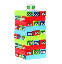 Mini Jenga Game for Kids 3+ with Colorful Blocks