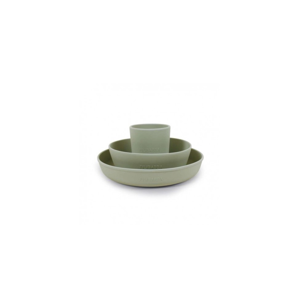 Filibabba Silicone Dining Set Green