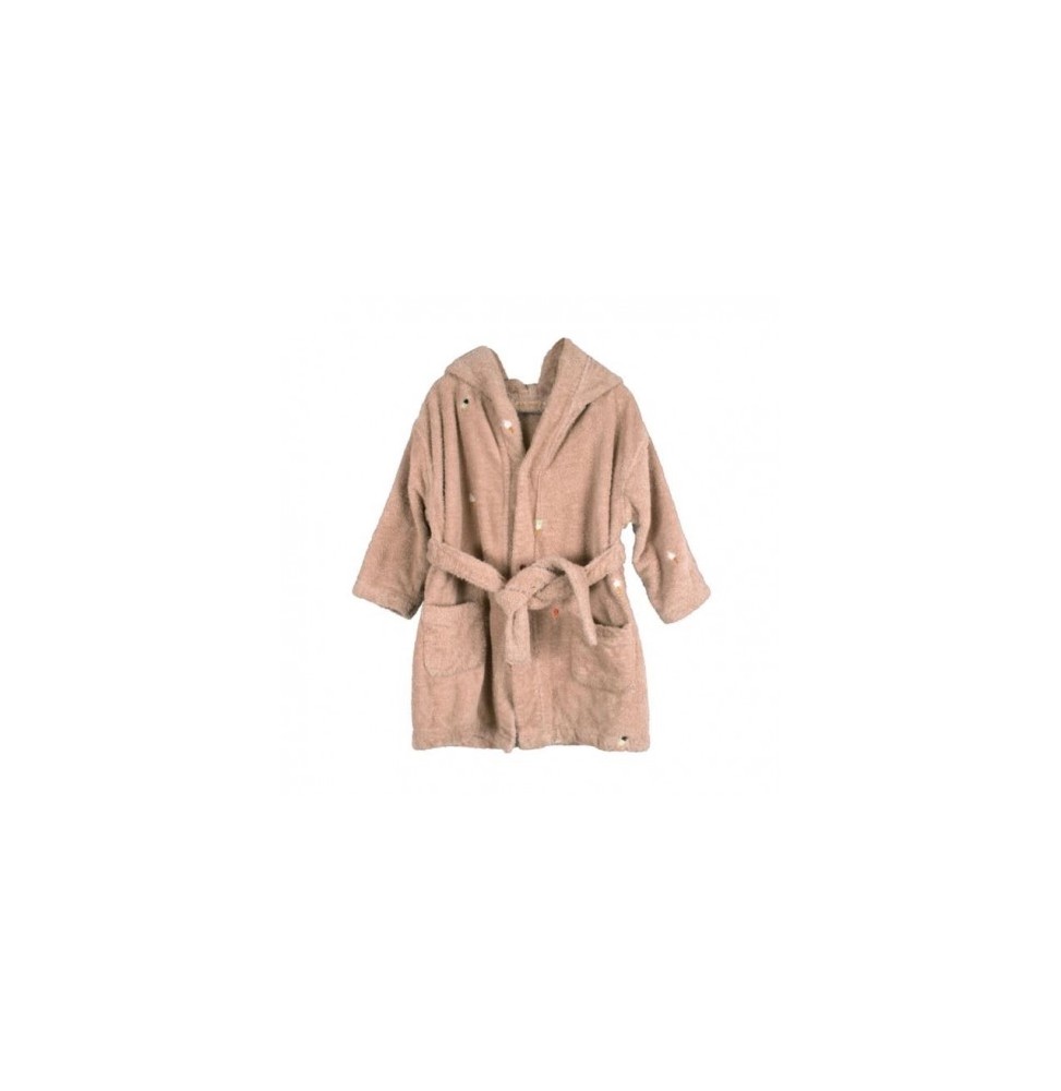 Filibabba kids embroidered bathrobe 3-4 years frappé