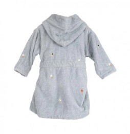 Filibabba kids embroidered bathrobe 1-2 years pearl blue