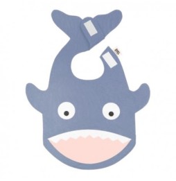 Baby Bites Waterproof Bib Slate Blue