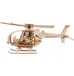 Puzzle mecanice din lemn 3D - Elicopter