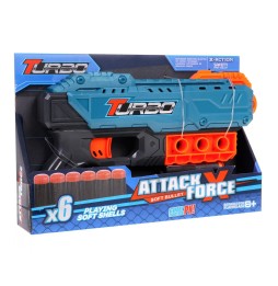 Turbo Gun for Kids 8+ Blue with Bullets