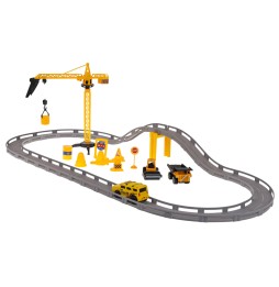 Racing Track with Construction Cars