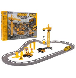 Racing Track with Construction Cars