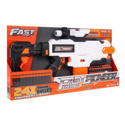 Fast Pioneer White Rifle - Semi-Automatic for Kids