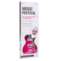 Pink Guitar Set with Microphone for Kids