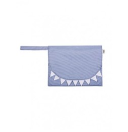 Baby Bites Portable Changing Mat Shark Slate Blue