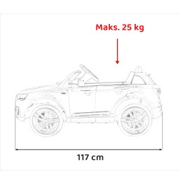 Pojazd Audi Q7 NEW LIFT czerwony z pilotem dla dzieci