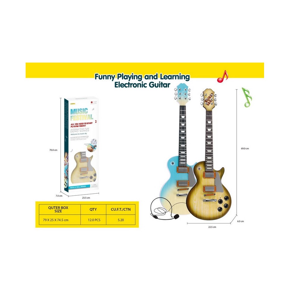 Guitar and Microphone Set for Kids Aged 3+