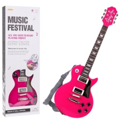 Pink Guitar Set with Microphone for Kids