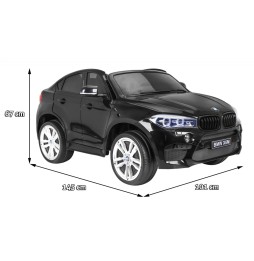 Bmw x6m xxl pentru 2 copii - negru cu telecomandă