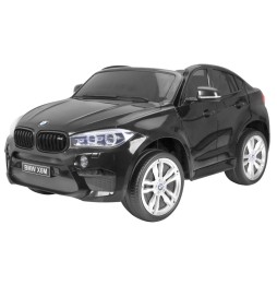 Bmw x6m xxl dla 2 dzieci - czarny z pilotem, ekoskóra, led