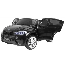 Bmw x6m xxl dla 2 dzieci - czarny z pilotem, ekoskóra, led