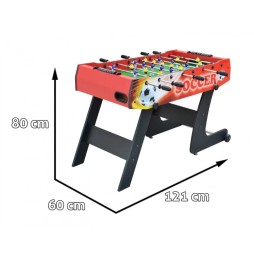 Red Foosball Table for Kids and Adults, MDF