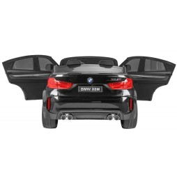 Bmw x6m xxl dla 2 dzieci - czarny z pilotem, ekoskóra, led