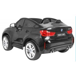 Bmw x6m xxl dla 2 dzieci - czarny z pilotem, ekoskóra, led