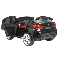 Bmw x6m xxl dla 2 dzieci - czarny z pilotem, ekoskóra, led