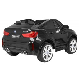 Bmw x6m xxl dla 2 dzieci - czarny z pilotem, ekoskóra, led