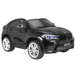 Bmw x6m xxl dla 2 dzieci - czarny z pilotem, ekoskóra, led