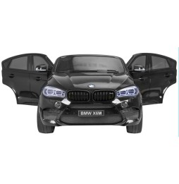 Bmw x6m xxl dla 2 dzieci - czarny z pilotem, ekoskóra, led