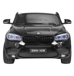 Bmw x6m xxl dla 2 dzieci - czarny z pilotem, ekoskóra, led