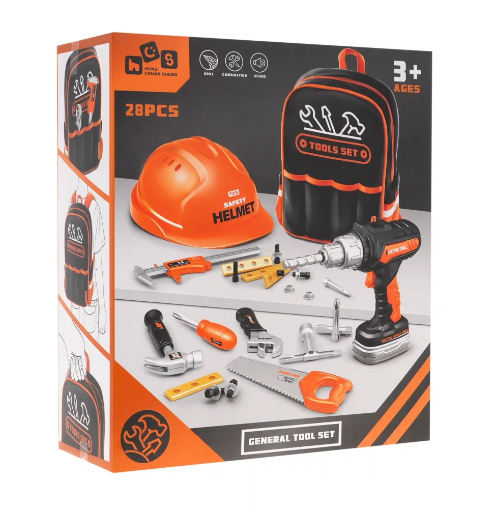 Kids Tool Set with Drill and Backpack