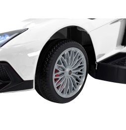 White Lamborghini Aventador SV Ride-On for Kids