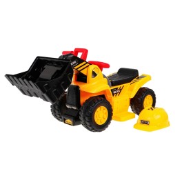 Buldozer electric pentru copii cu cască