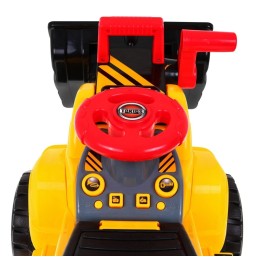 Buldozer electric pentru copii cu cască