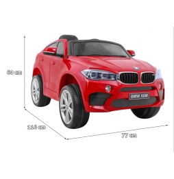 Bmw x6m elektryczne autko dla dzieci, czerwone z pilotem