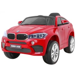 Bmw x6m elektryczne autko dla dzieci, czerwone z pilotem