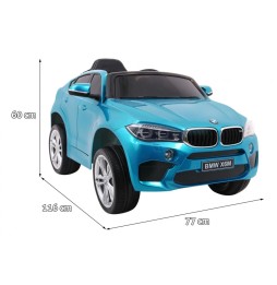 Elektryczne autko bmw x6m dla dzieci - niebieskie