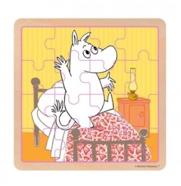 Wooden Puzzle 16 pcs Moomins - Mischief Before Sleep