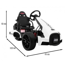 Gokart electric Bolid XR-1 pentru copii - Alb