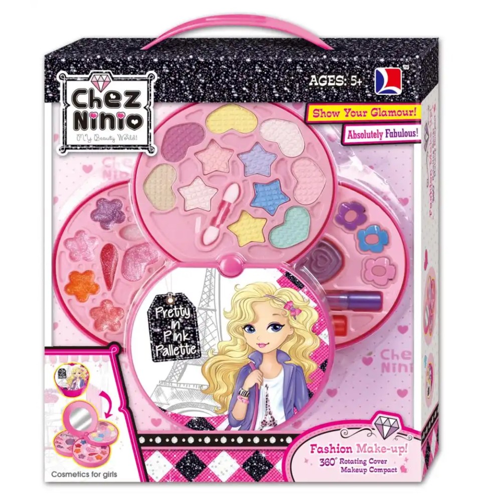 Kids Makeup Set with Mirror and Bag