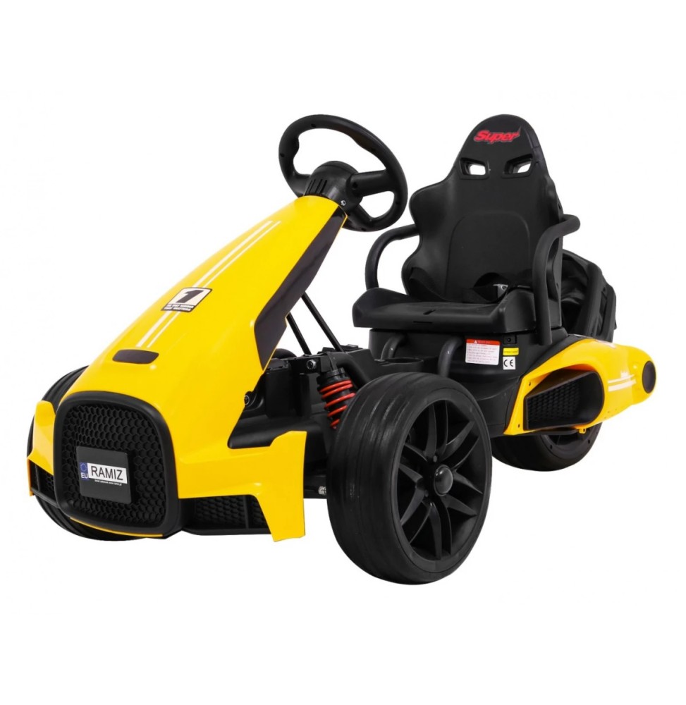 Gokart electric Bolid XR-1 galben pentru copii